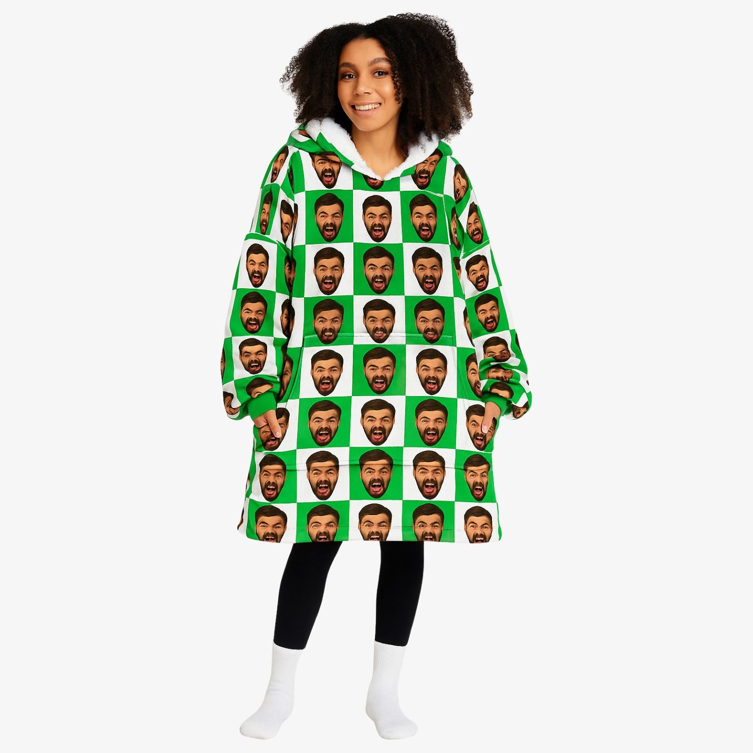 Poser Face Custom Hoodie Blanket