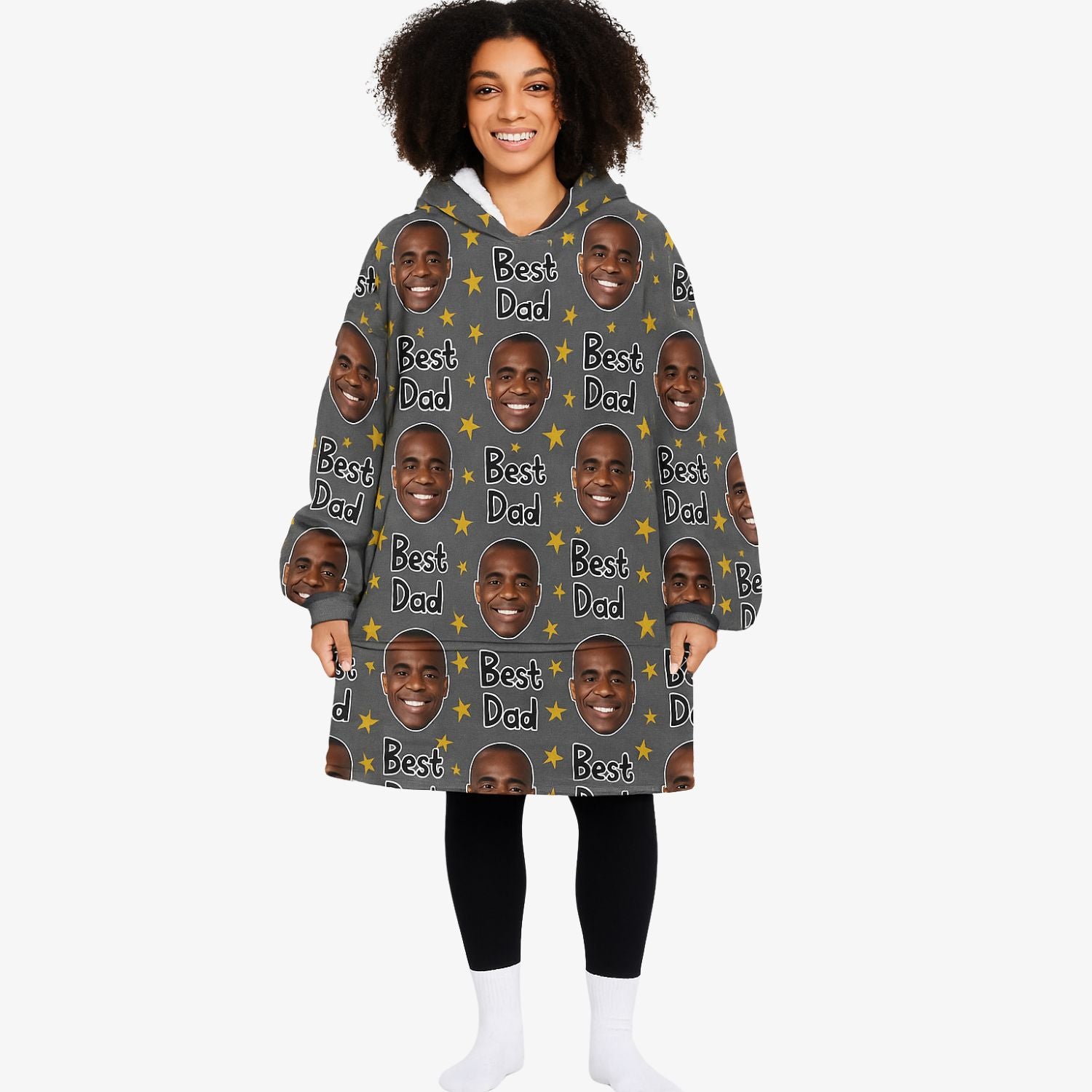 Best Dad Custom Hoodie Blanket