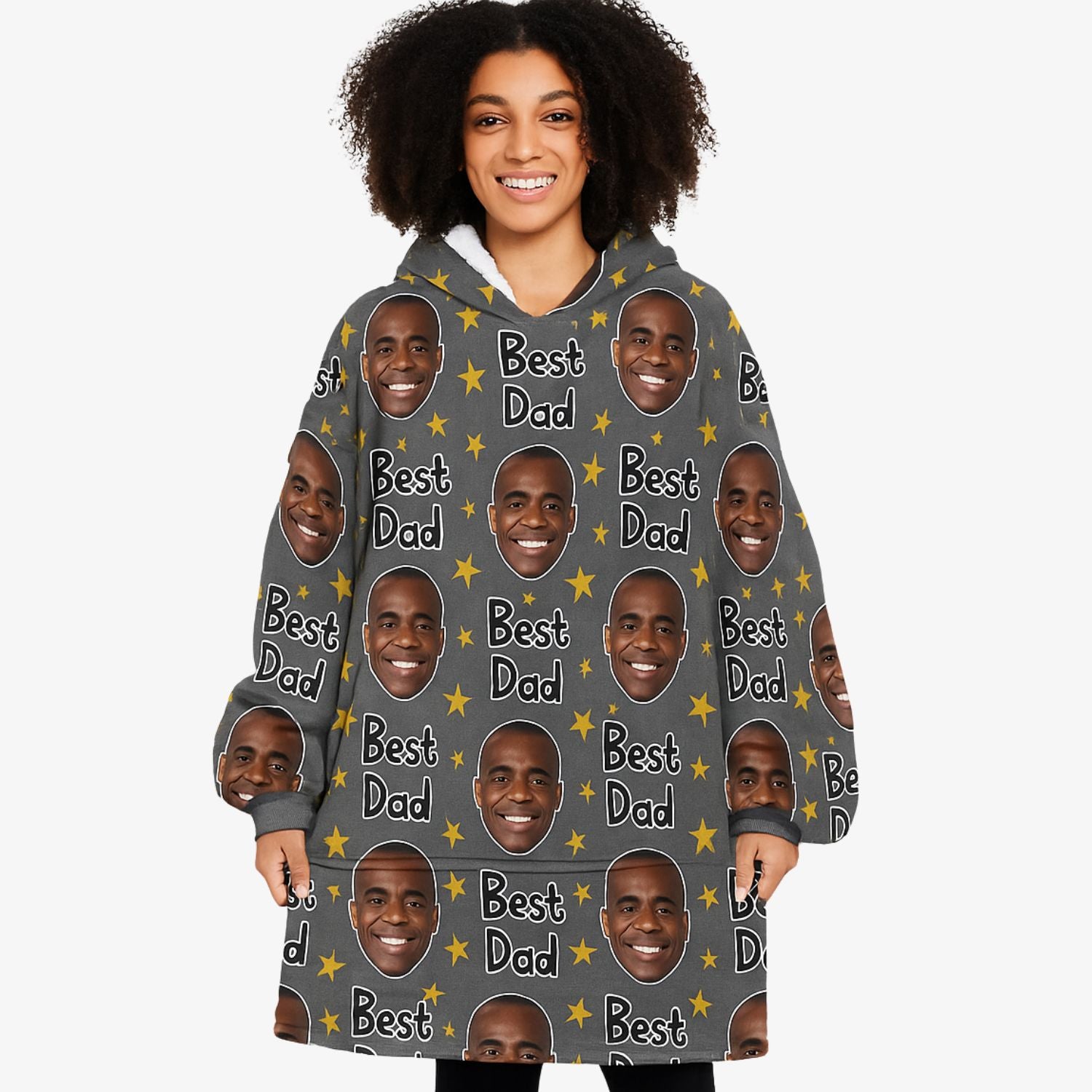 Best Dad Custom Hoodie Blanket