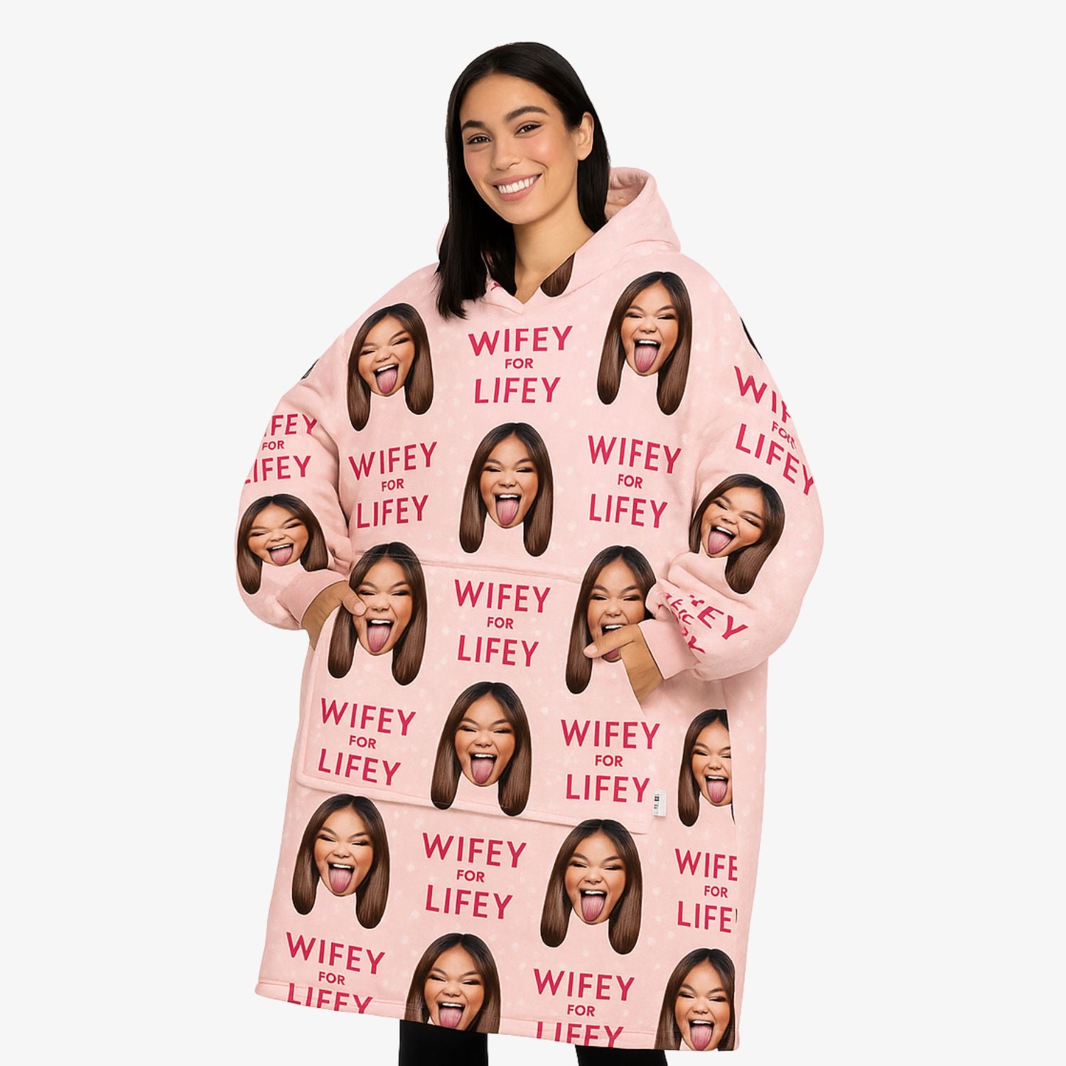 Wifey for Lifey Custom Hoodie Blanket