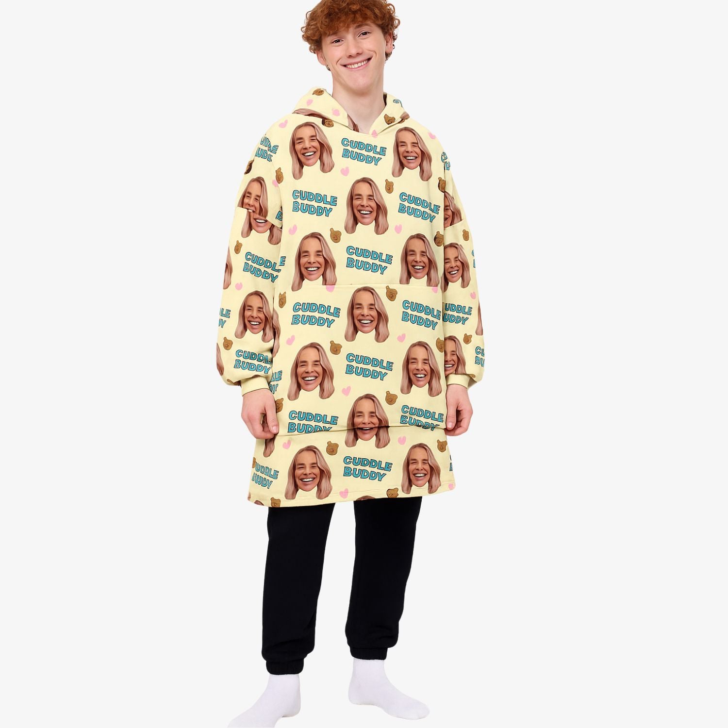 Cuddle Buddy Personalised Hoodie Blanket