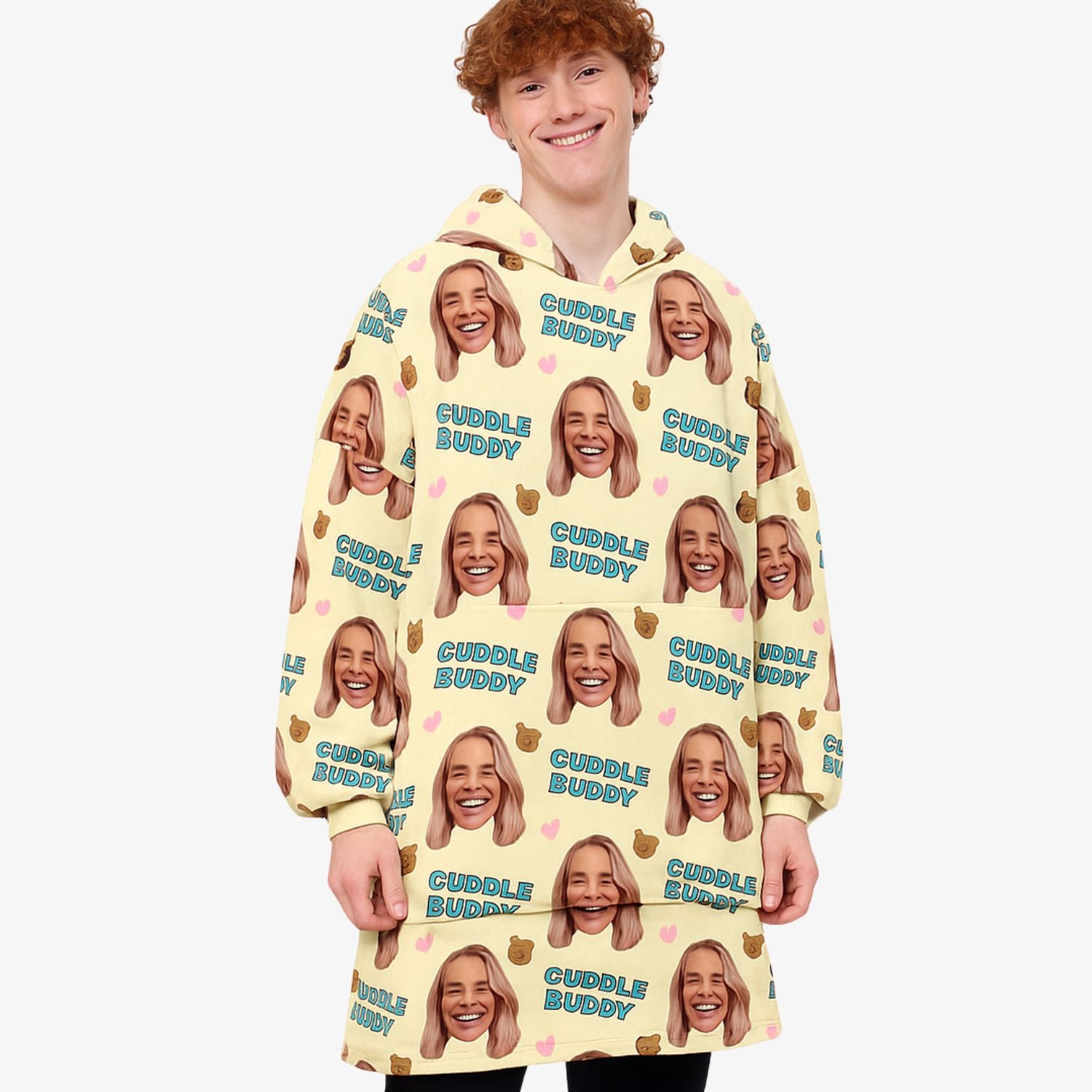 Cuddle Buddy Personalised Hoodie Blanket