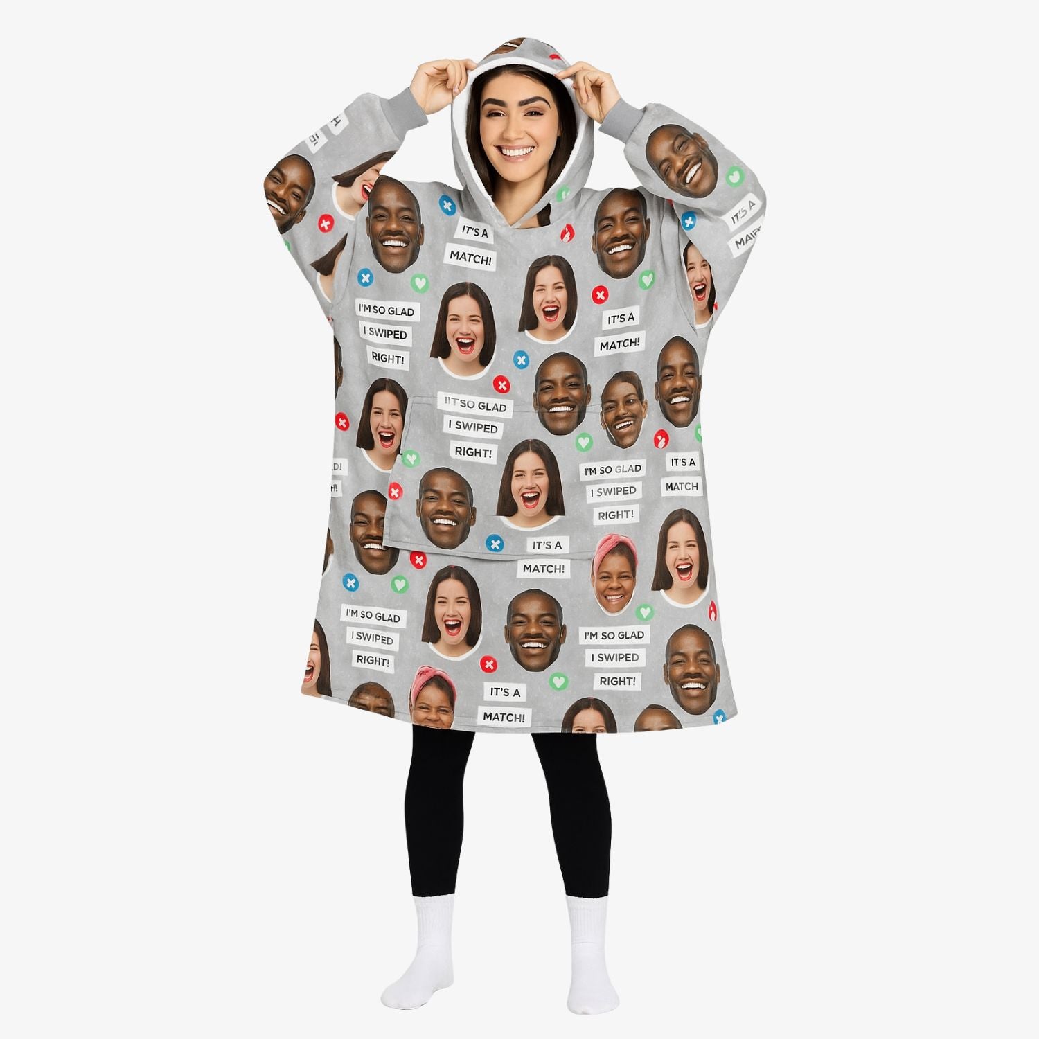 It's a Match Custom Hoodie Blanket