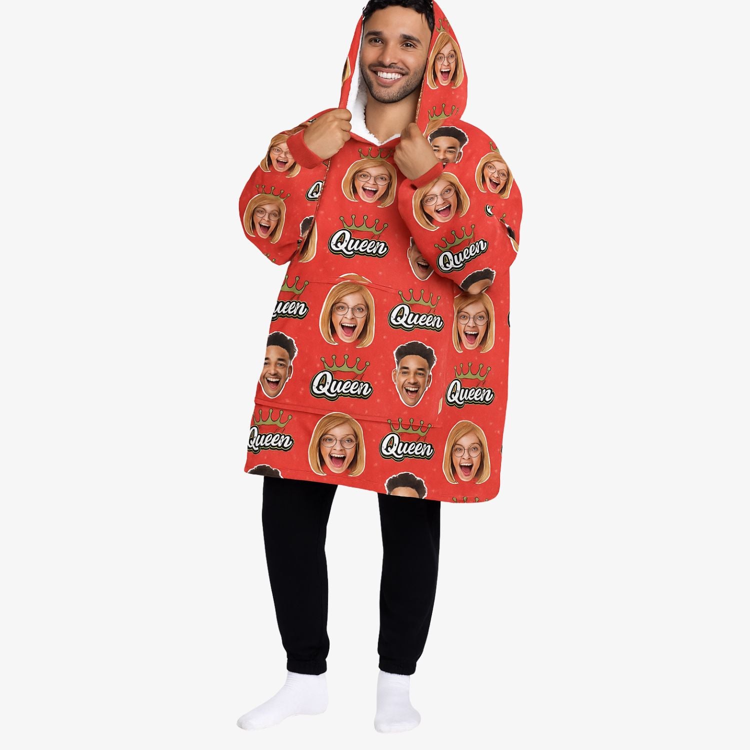 The Queen Custom Hoodie Blanket