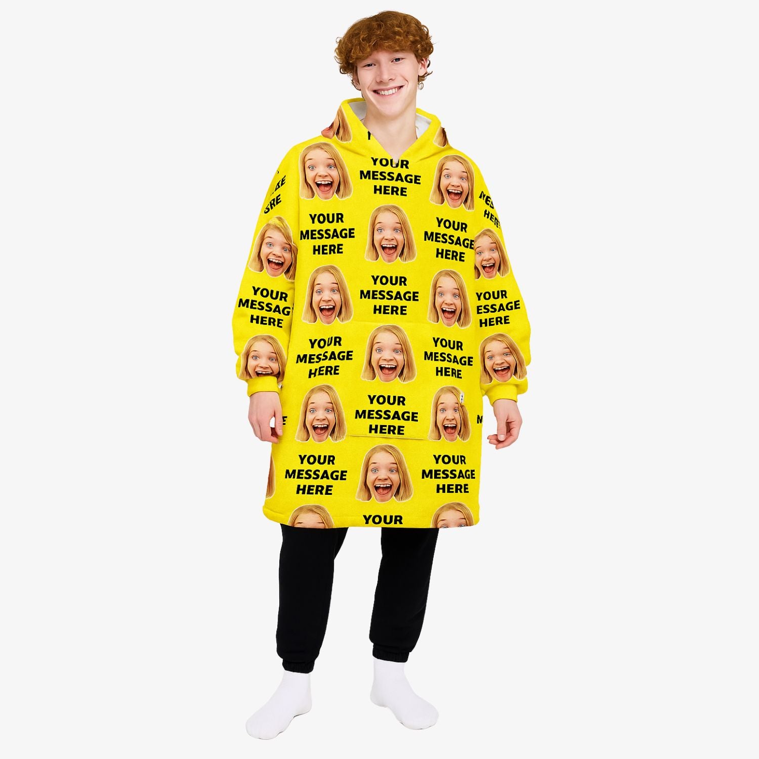 Your Message Personalised Hoodie Blanket