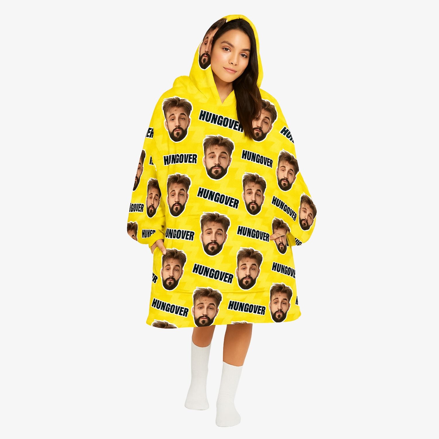 Hungover Custom Hoodie Blanket