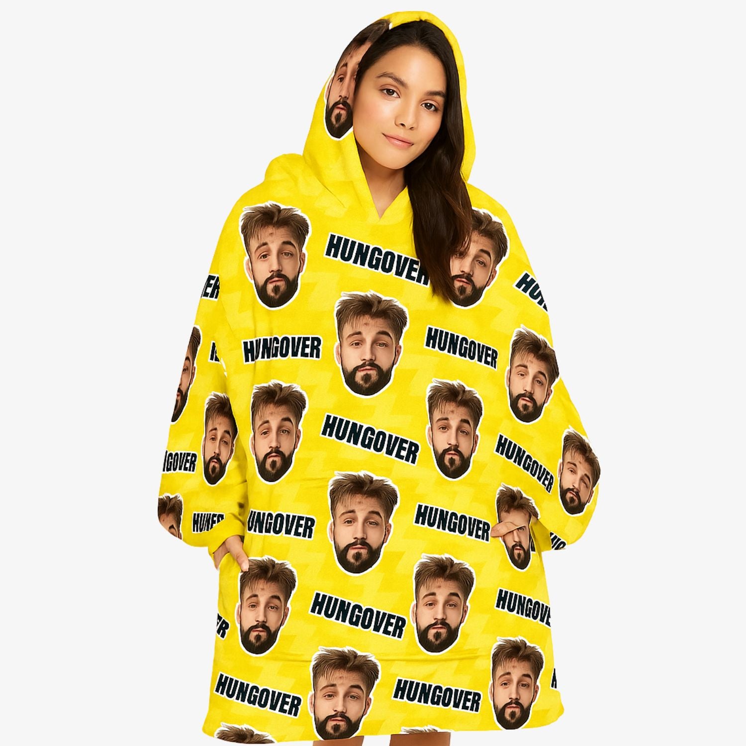 Hungover Custom Hoodie Blanket