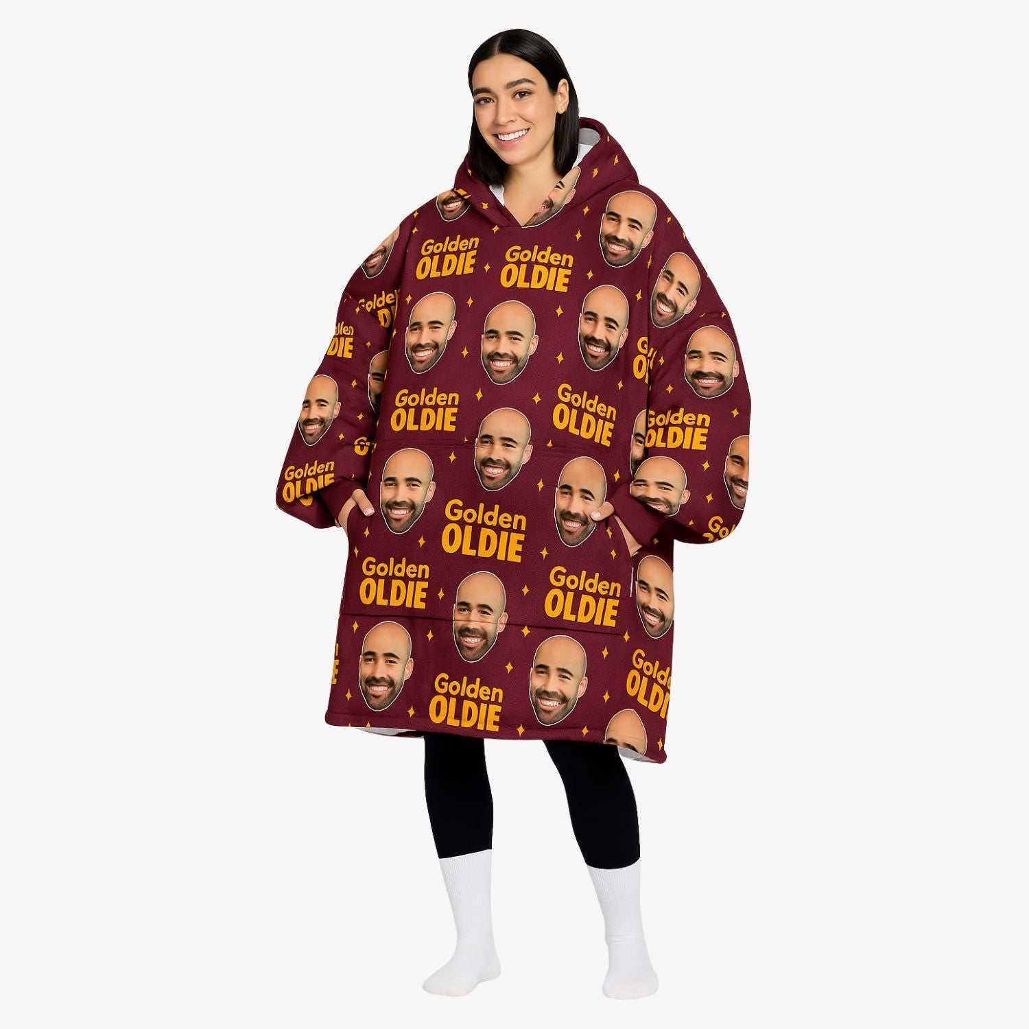 Golden Oldie Custom Hoodie Blanket