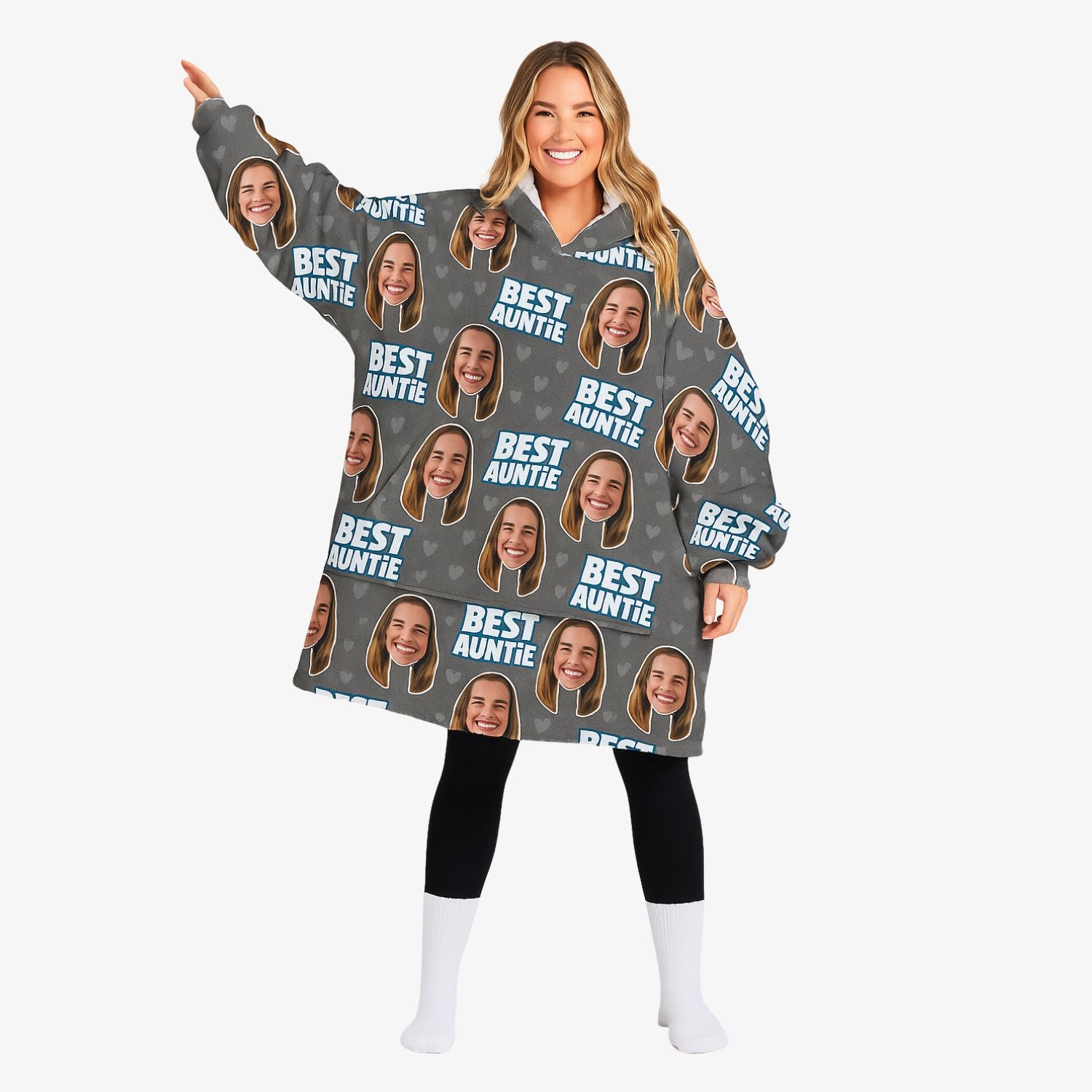 Best Auntie Personalised Hoodie Blanket