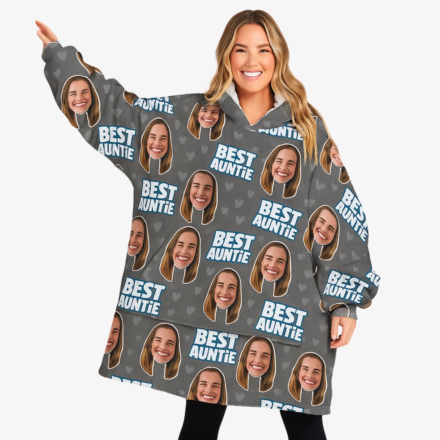 Best Auntie Personalised Hoodie Blanket