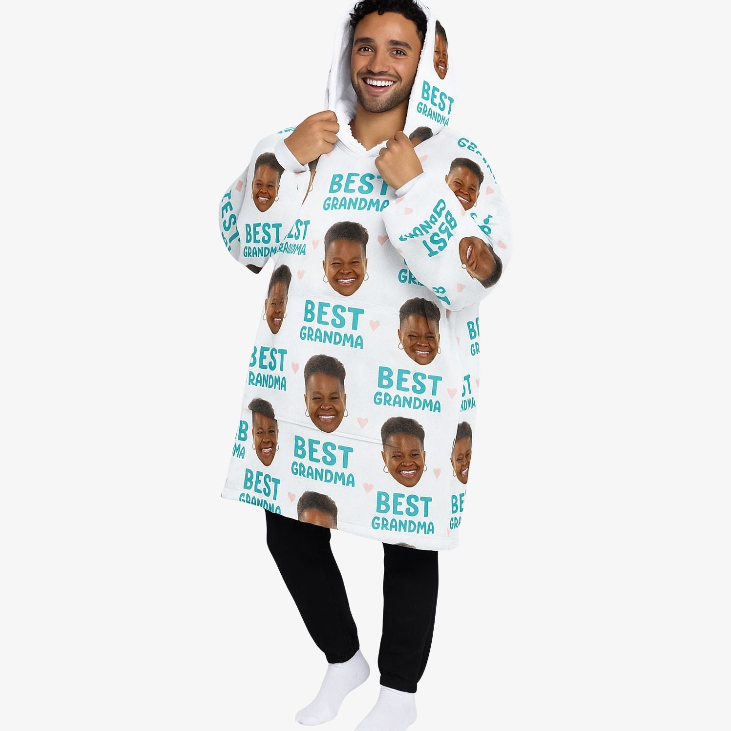 Best Grandma Personalised Hoodie Blanket