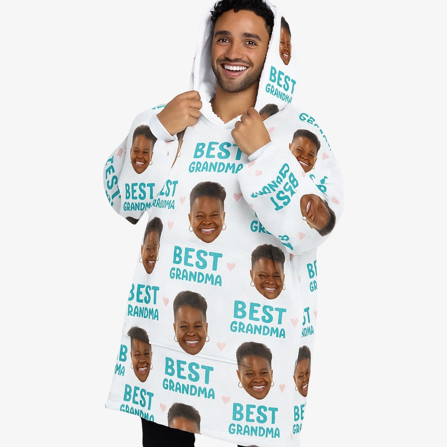 Best Grandma Personalised Hoodie Blanket