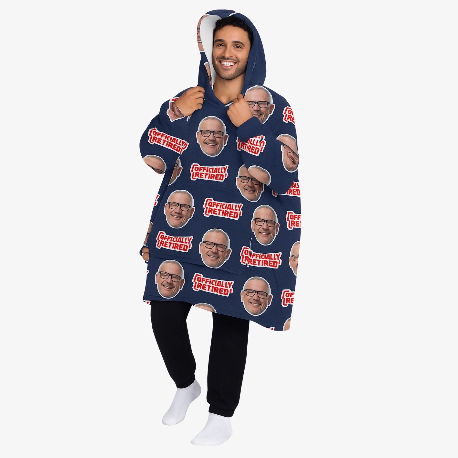 Officially Retired Personalised Hoodie Blanket