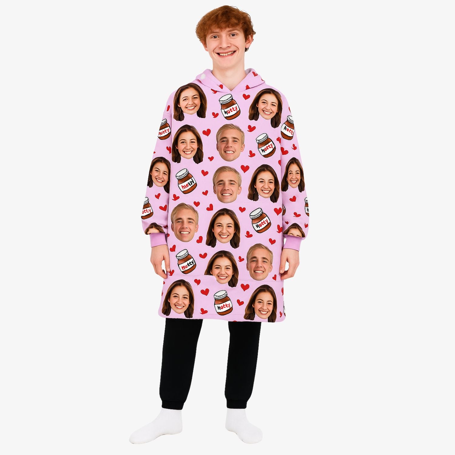 Nutty about You Personalised Hoodie Blanket