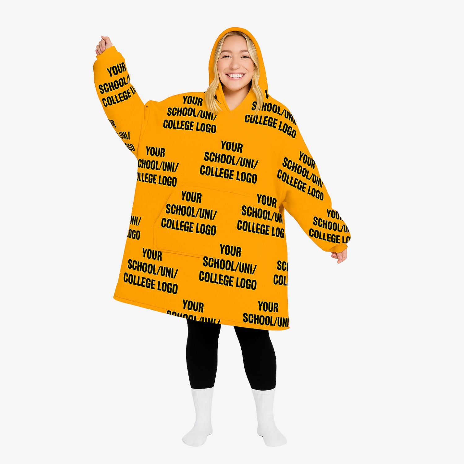 Your School, College or Uni Custom Hoodie Blanket