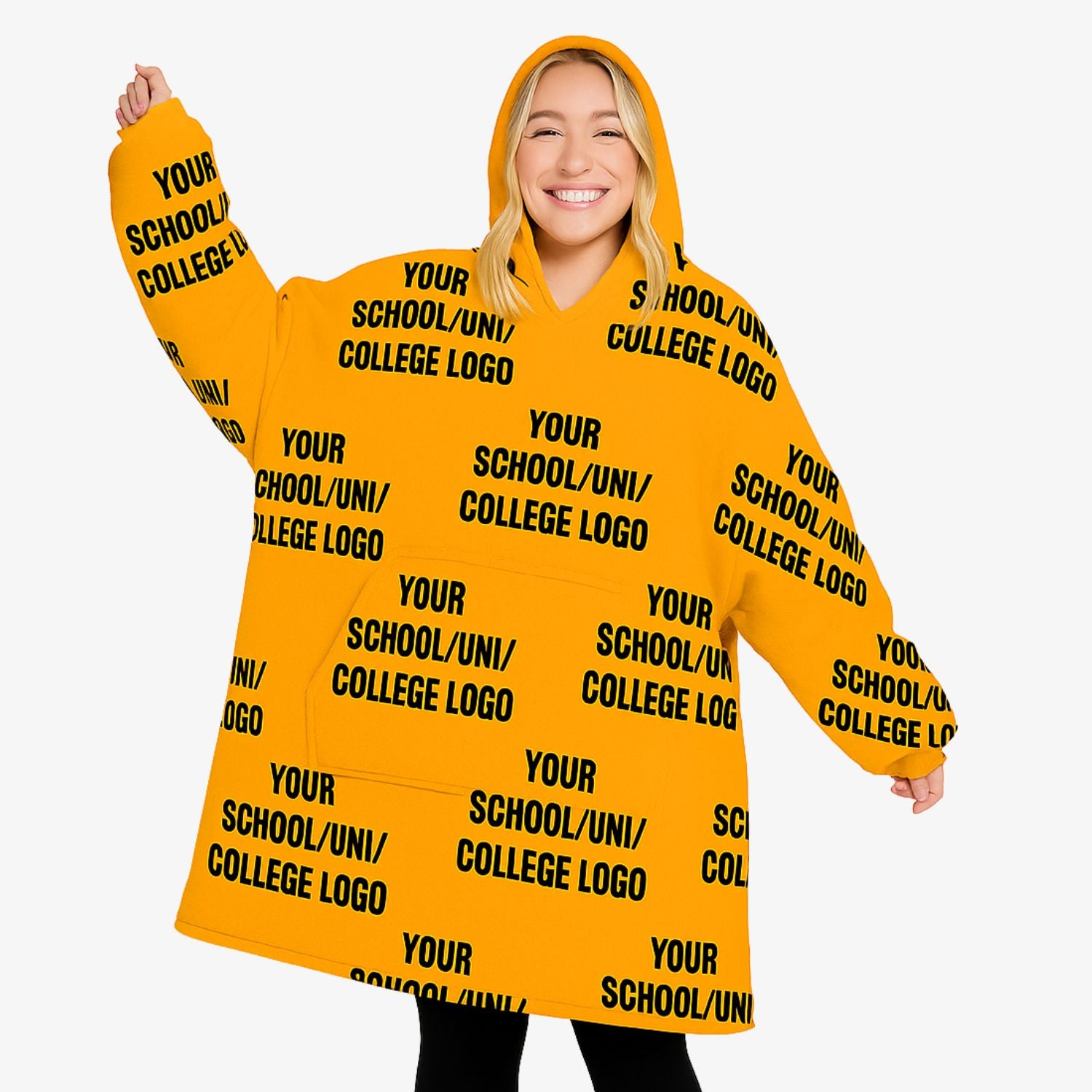 Your School, College or Uni Custom Hoodie Blanket