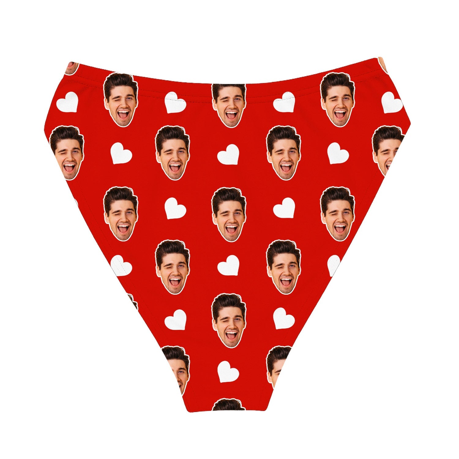 White Hearts Custom Bikini Bottoms