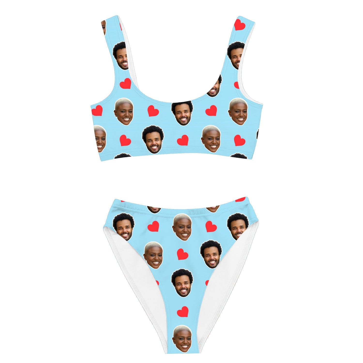 Red Hearts Custom Made Bikini Set