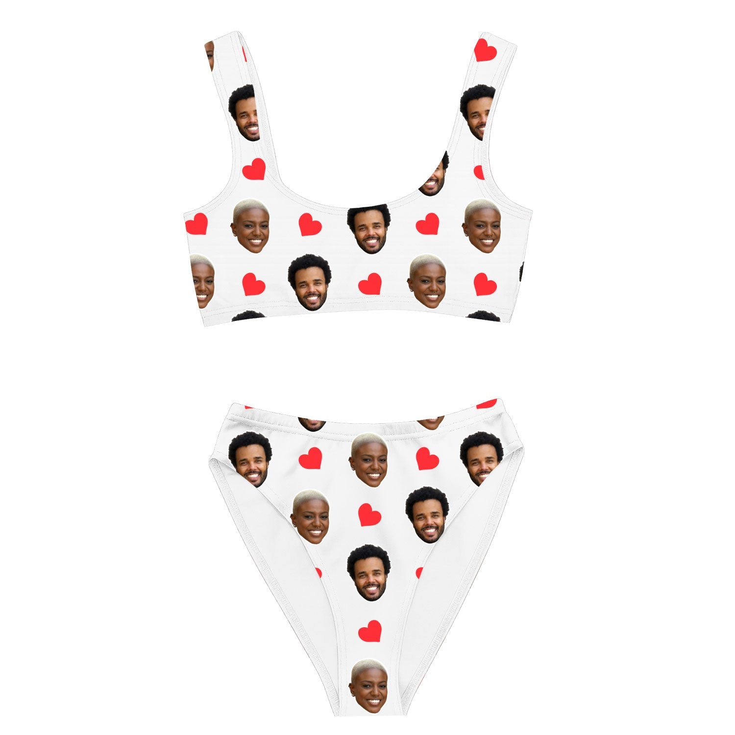 Red Hearts Custom Made Bikini Set