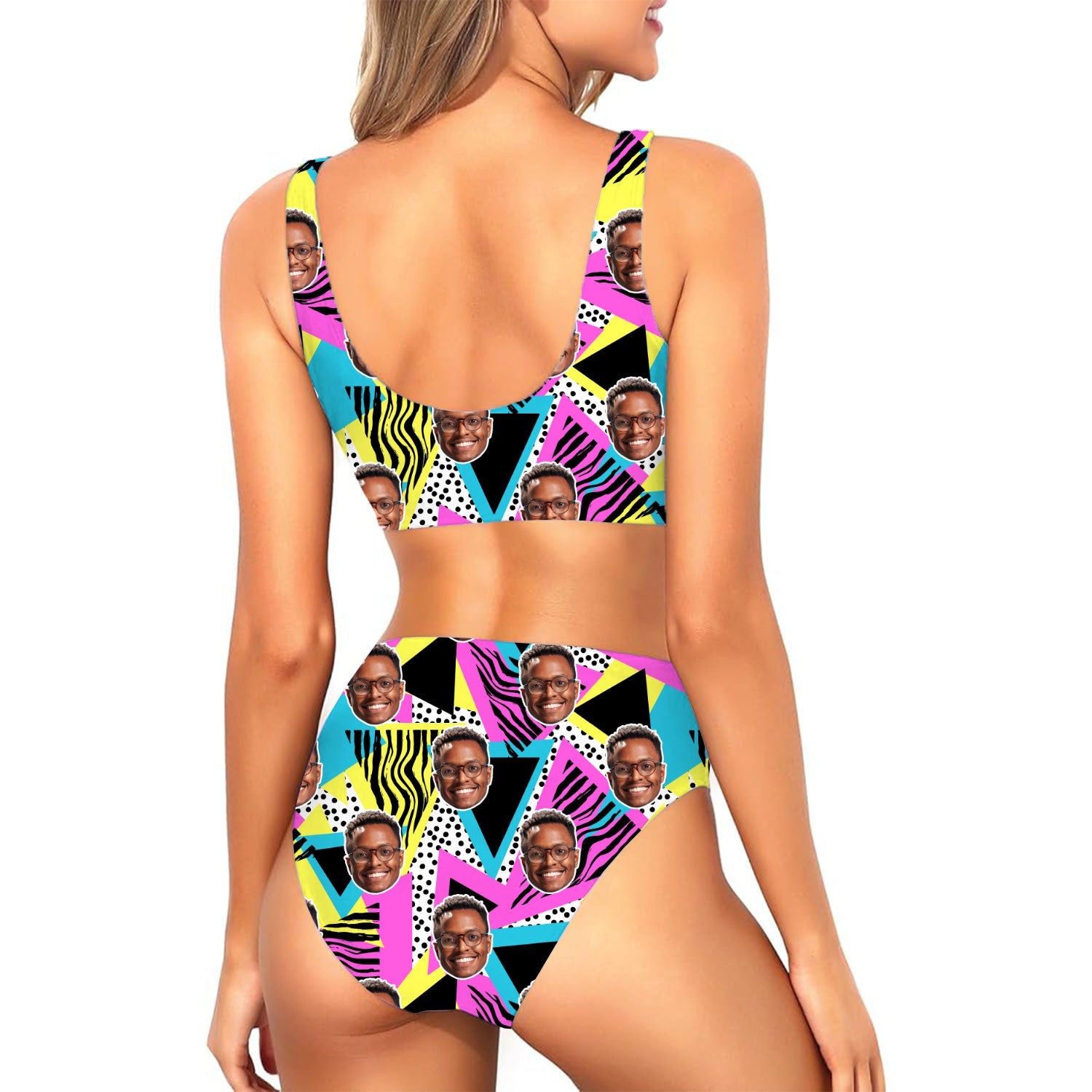 Retro Pink Custom Made Bikini Set