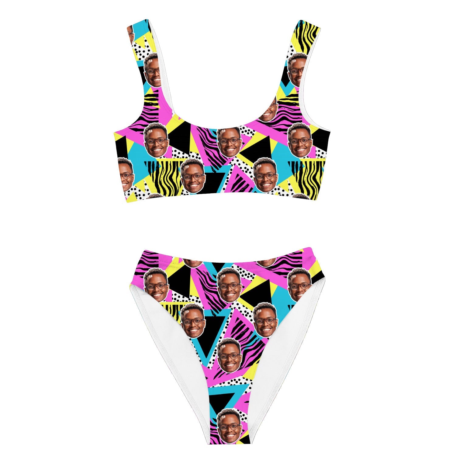 Retro Pink Custom Made Bikini Set