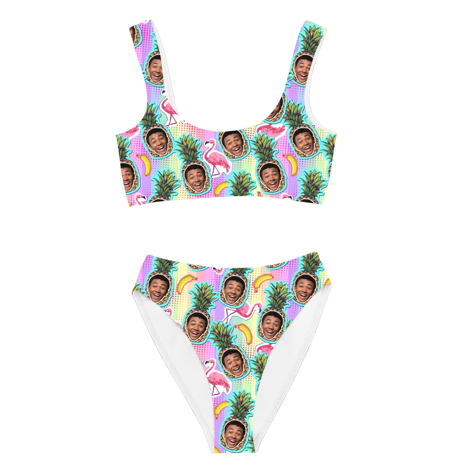 Pineapple Face Custom Made Bikini Set