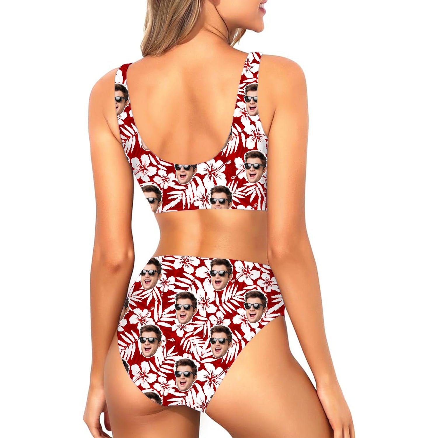 Hawaiian Red Custom Made Bikini Set