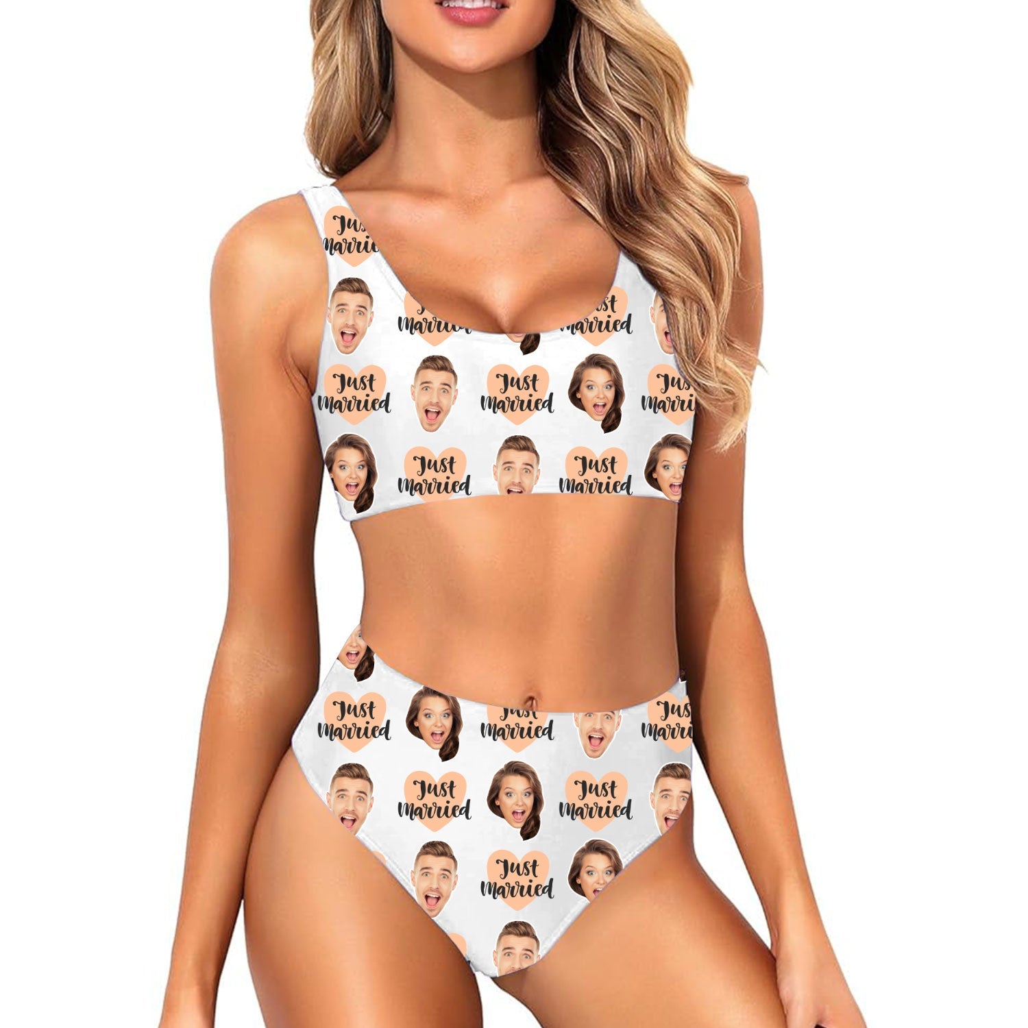 Just Married Custom Made Bikini Set