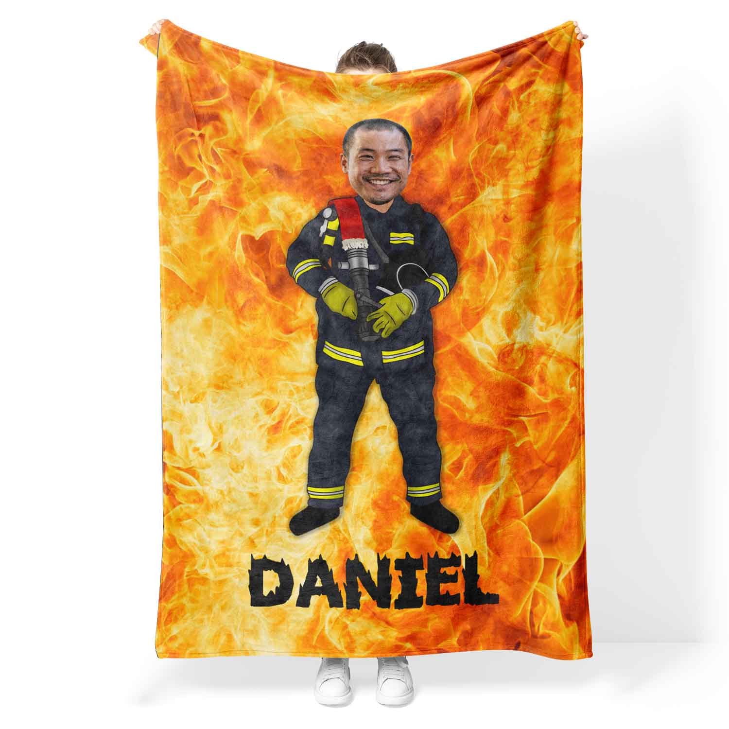 Firefighter (Name) Personalised Blanket