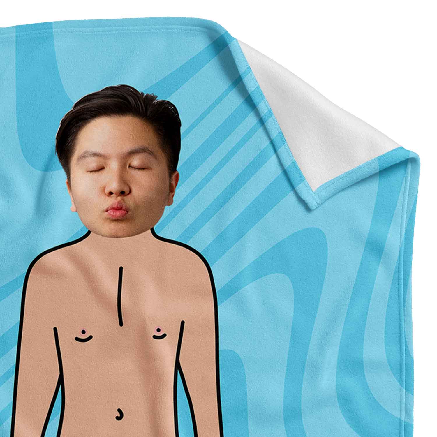 Birthday Suit Man Funny Personalised Blanket