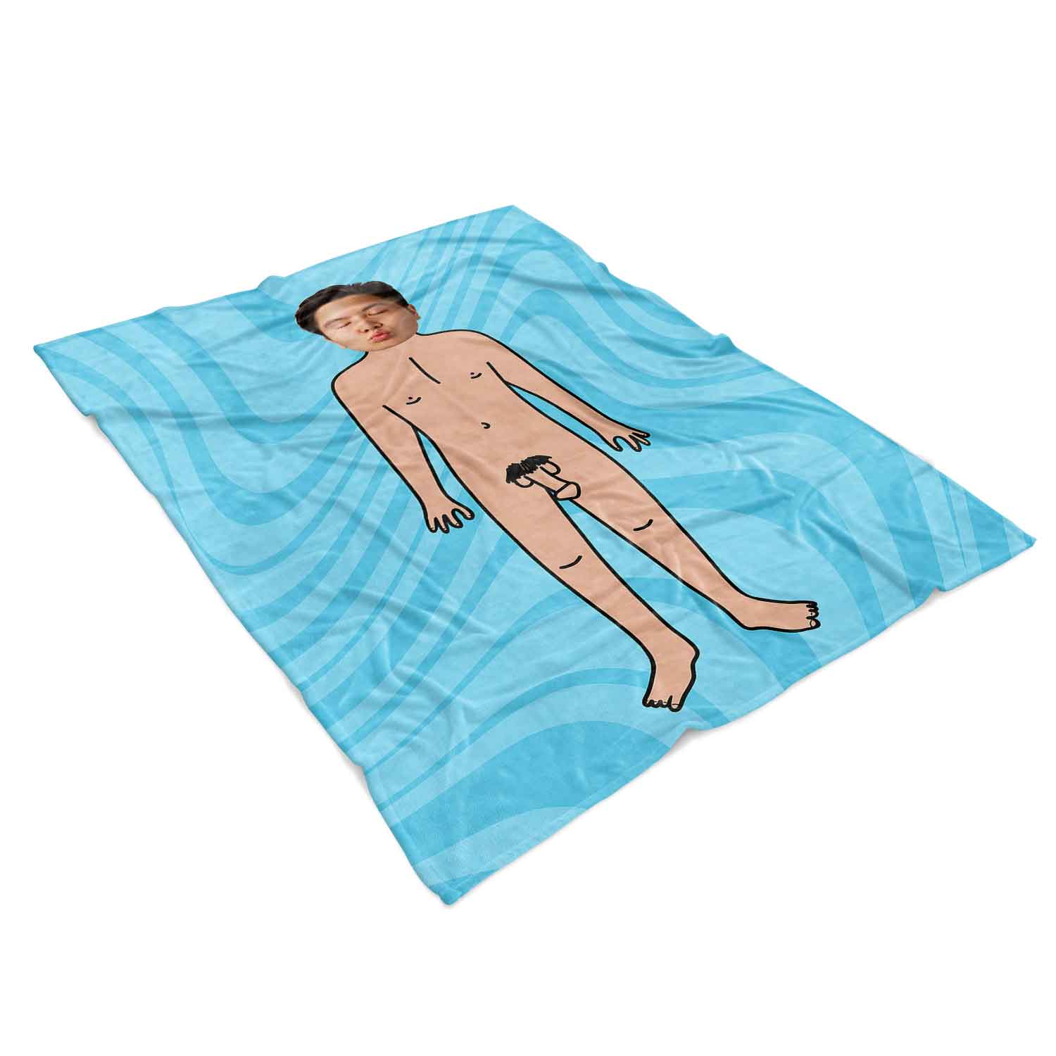 Birthday Suit Man Funny Personalised Blanket
