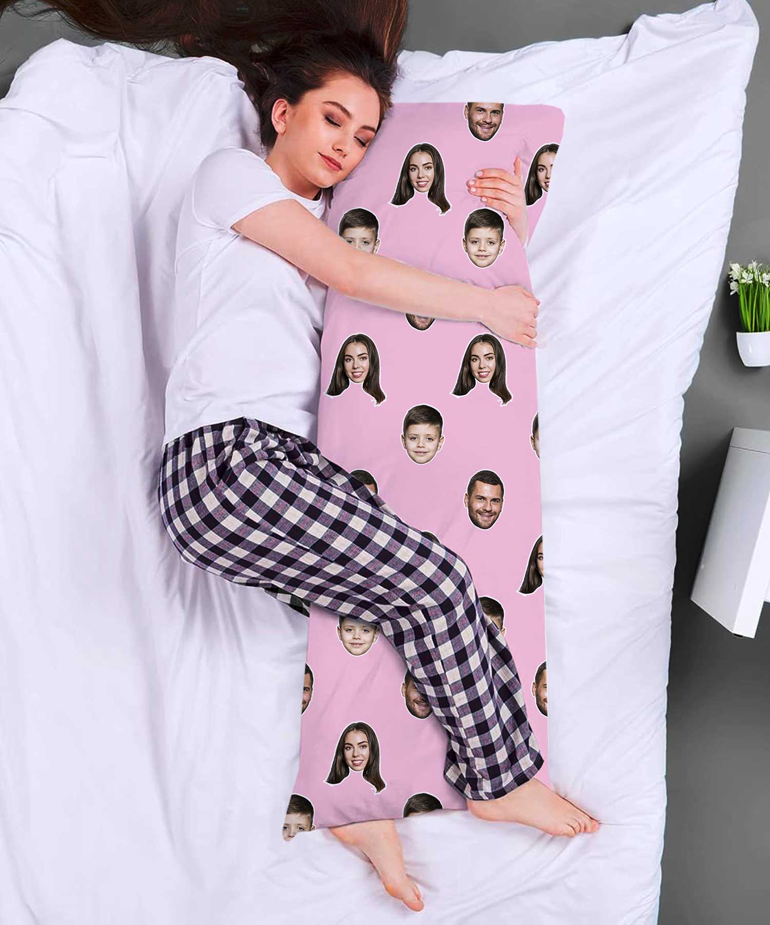 Family Face Custom Body Pillow
