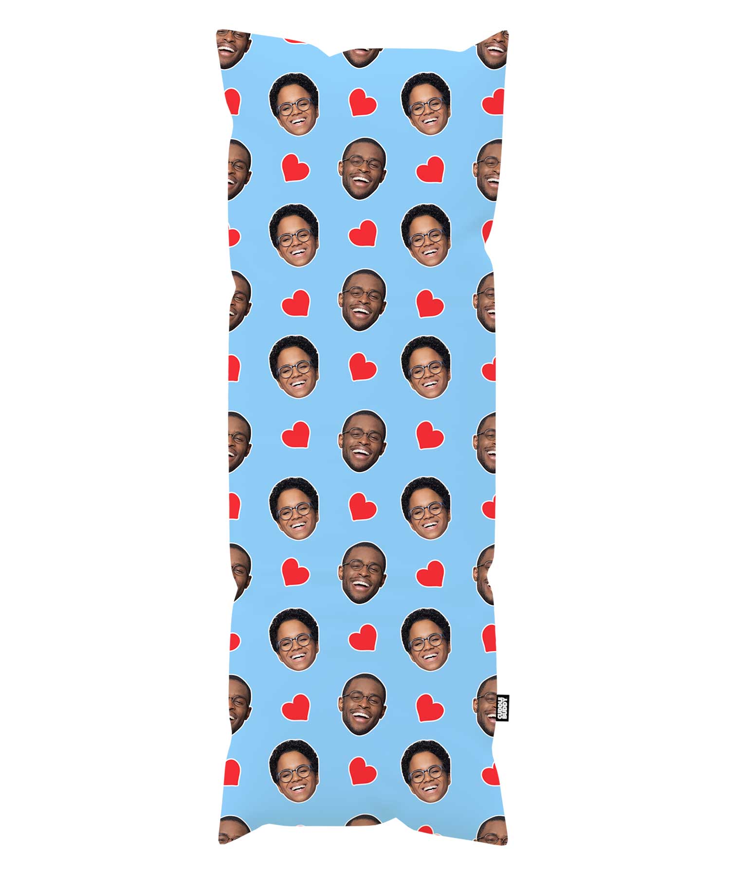 Love Hearts Face Custom Body Pillow