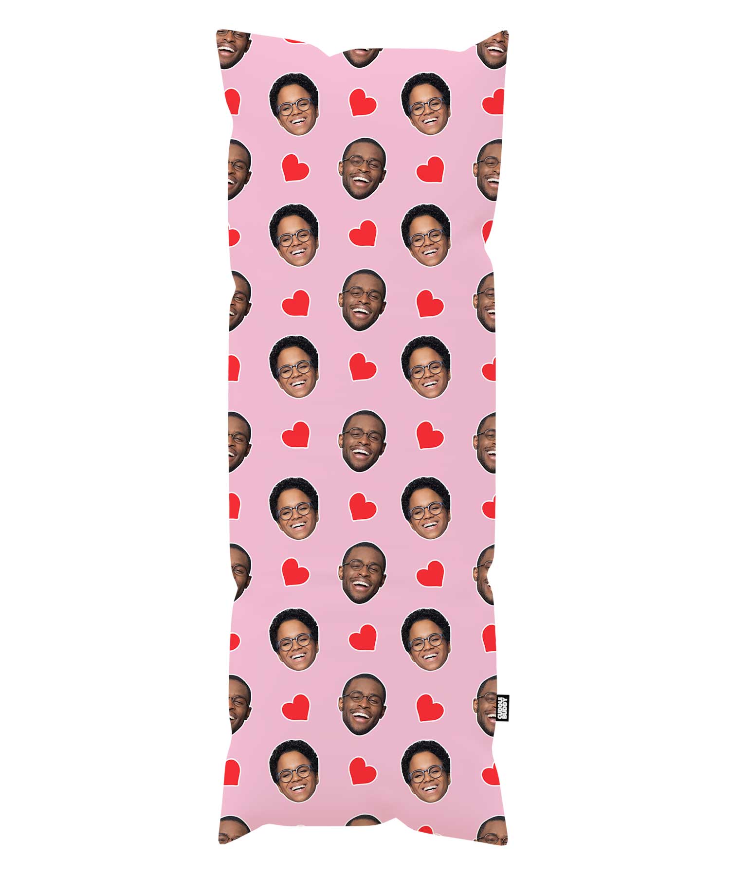 Love Hearts Face Custom Body Pillow