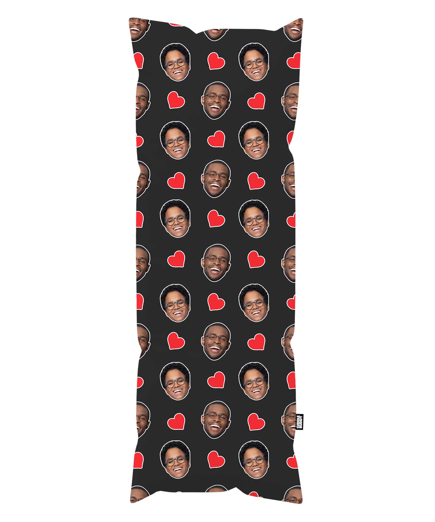 Love Hearts Face Custom Body Pillow