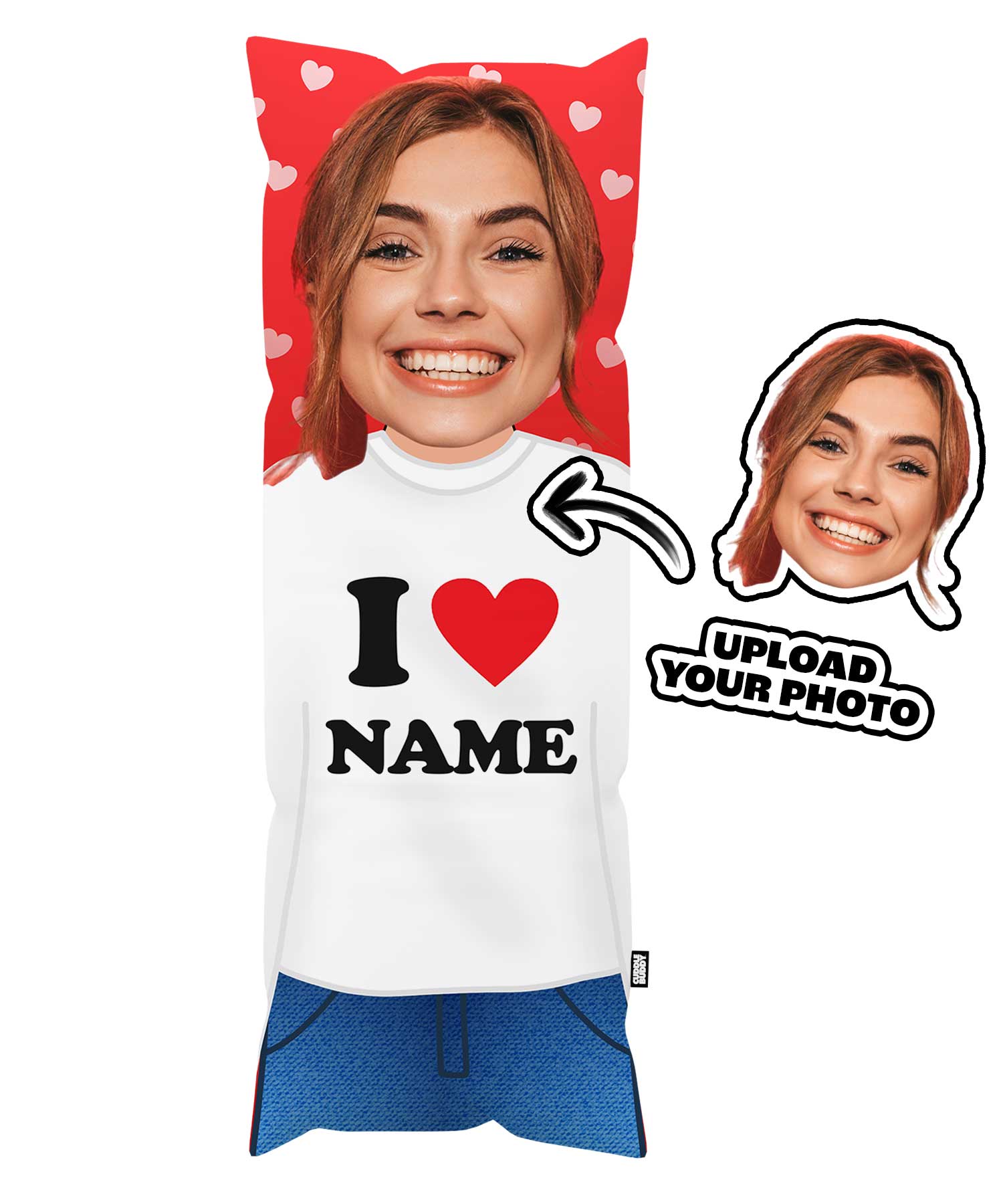 I Heart (Name) Custom Body Pillow