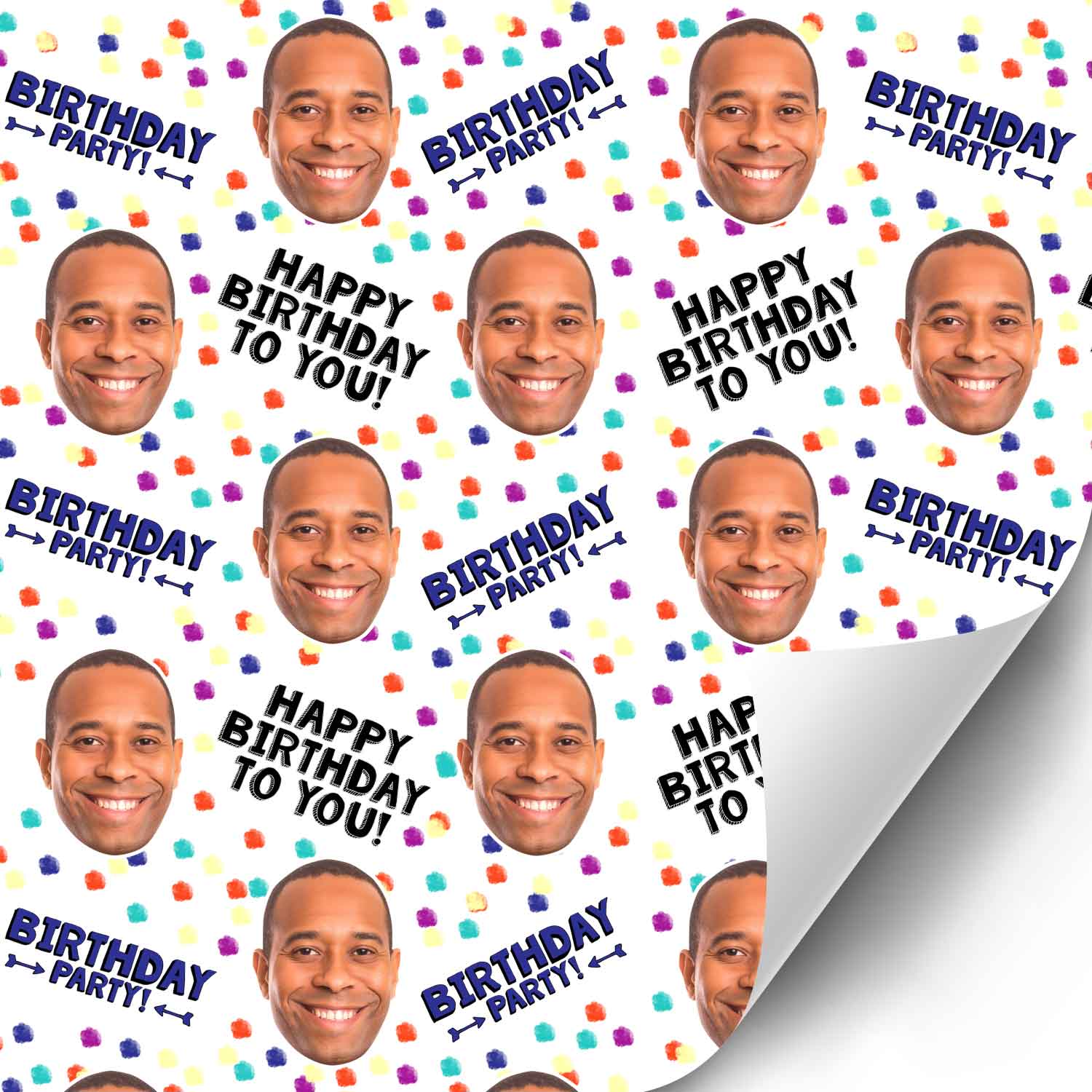 Birthday Polka Dot Personalised Wrapping Paper