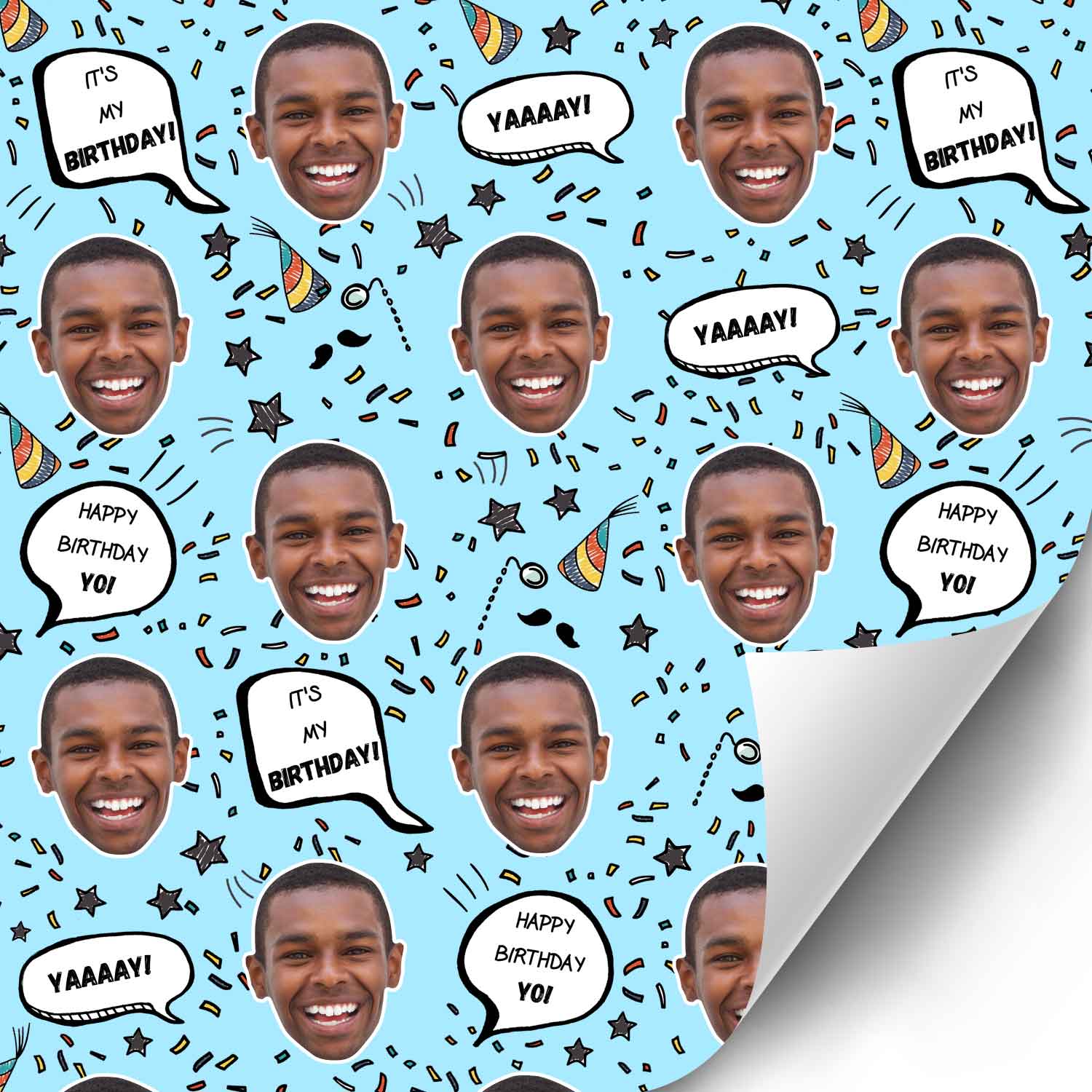 Birthday Speech Bubbles Personalised Wrapping Paper