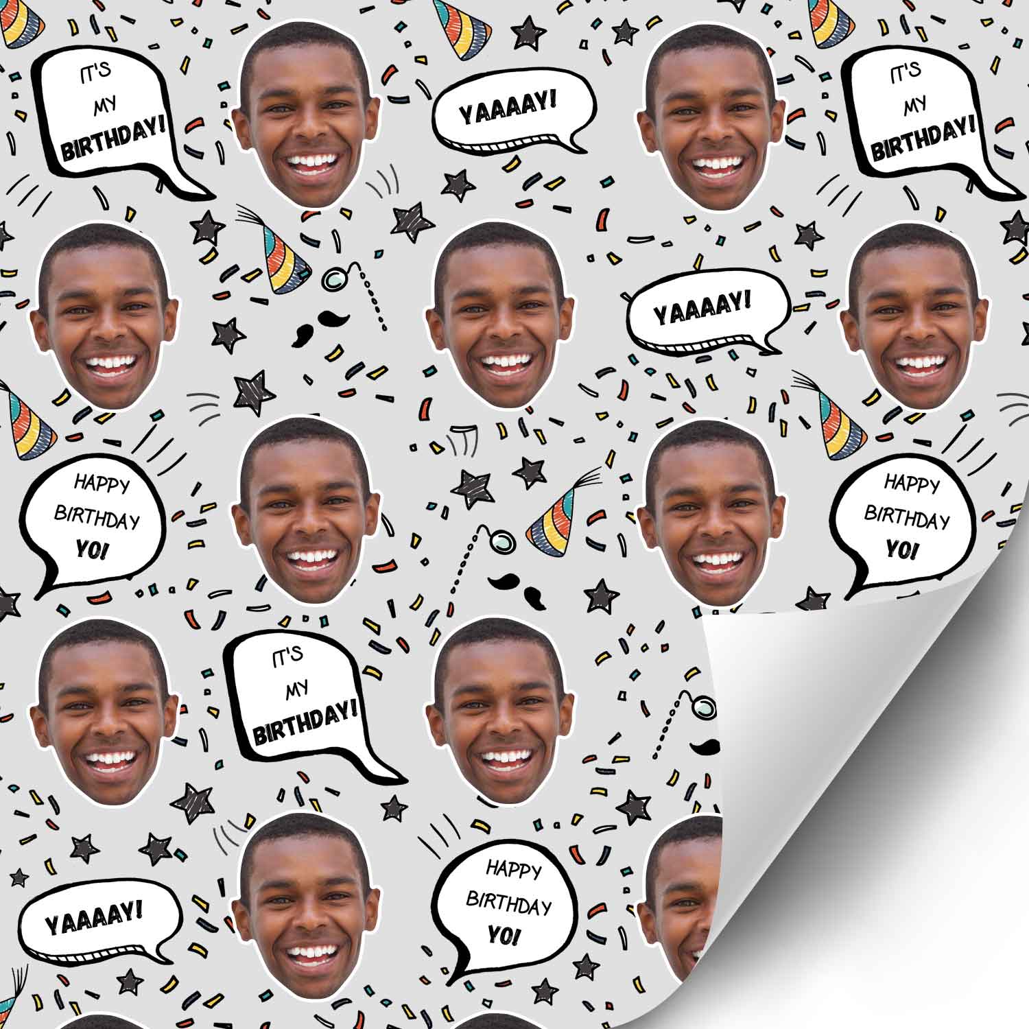 Birthday Speech Bubbles Wrapping Paper