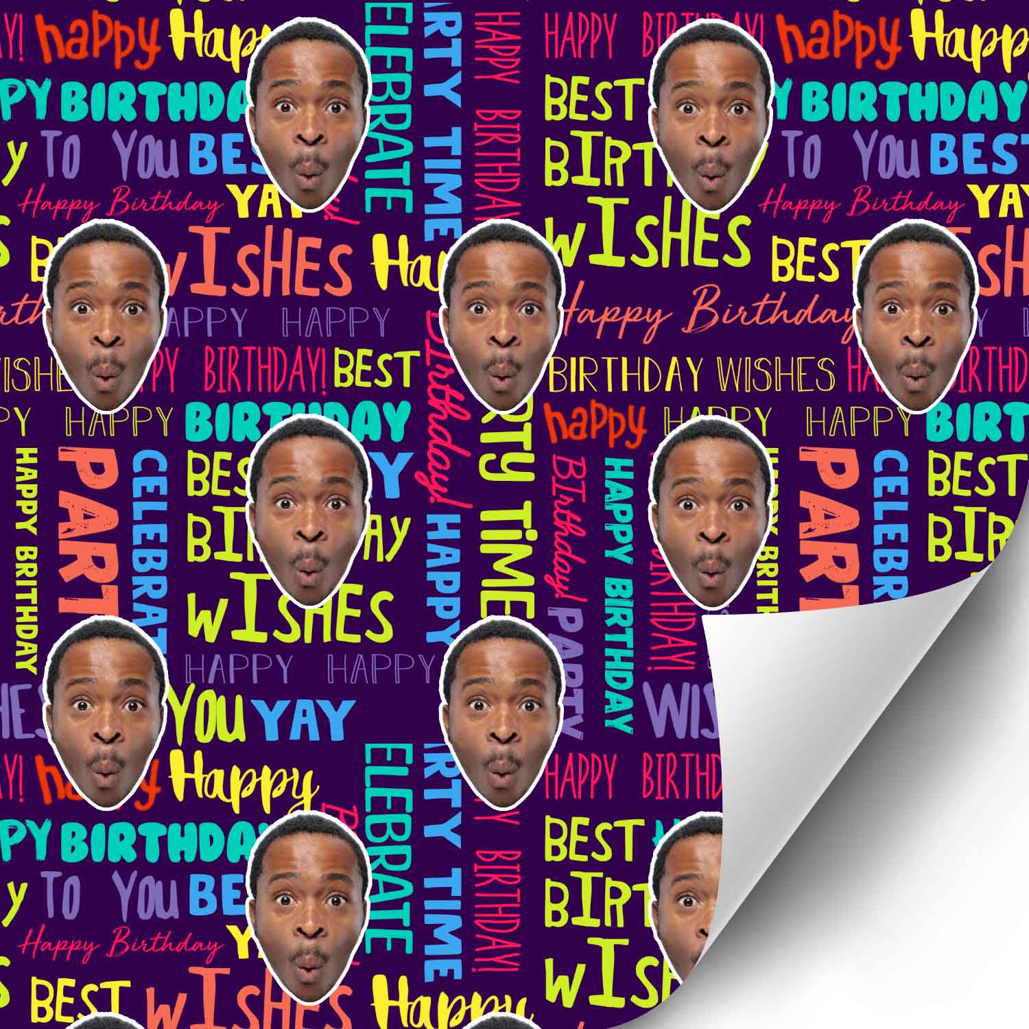 Birthday Text Wrapping Paper