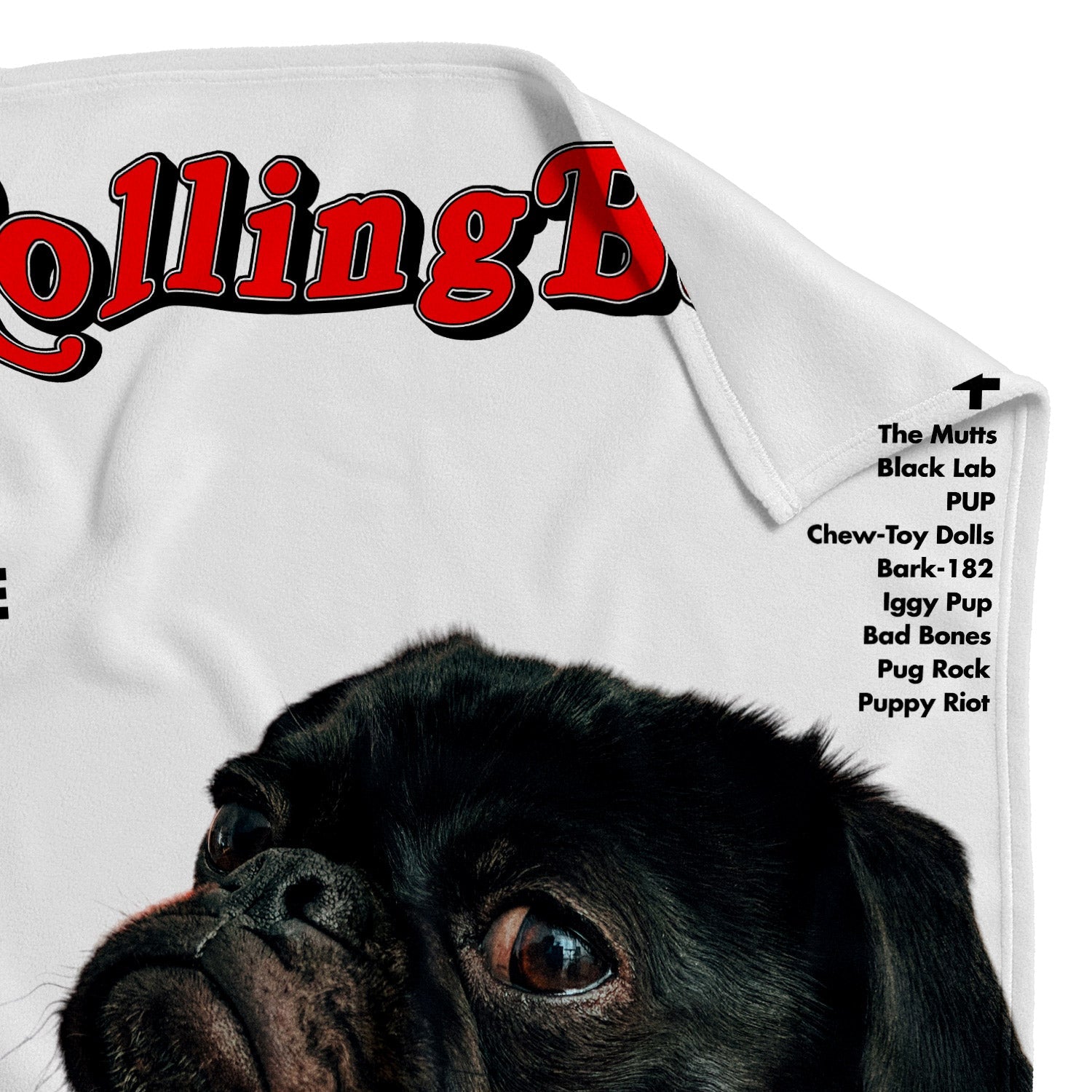 RollingBone Music Magazine Cover Personalised Dog Blanket