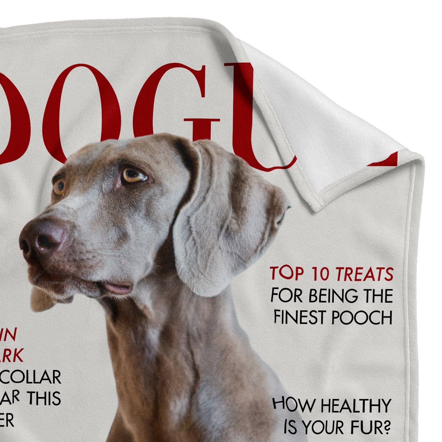 Dogue Fashion Magazine Cover Personalised Dog Blanket