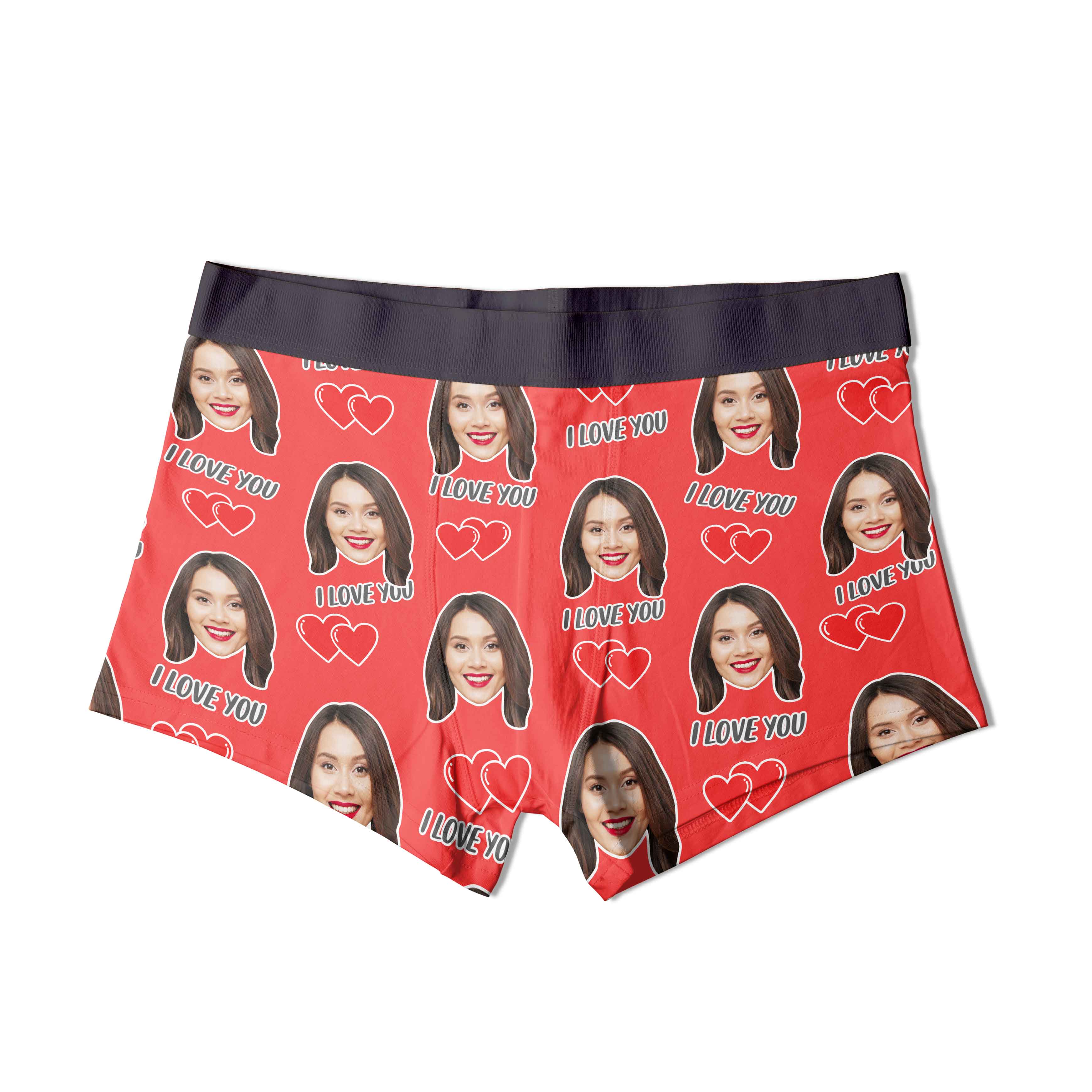 I Love You Valentines Personalised Boxers