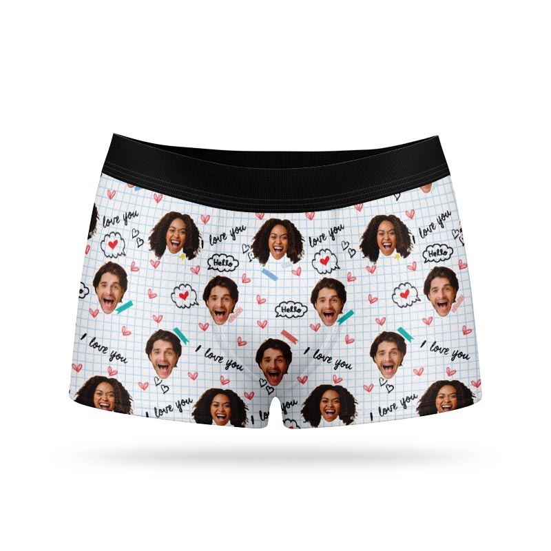 I Love You Personalised Personalised Boxers