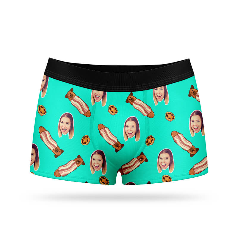 Personalised Pugs In Blankets Boxer Shorts