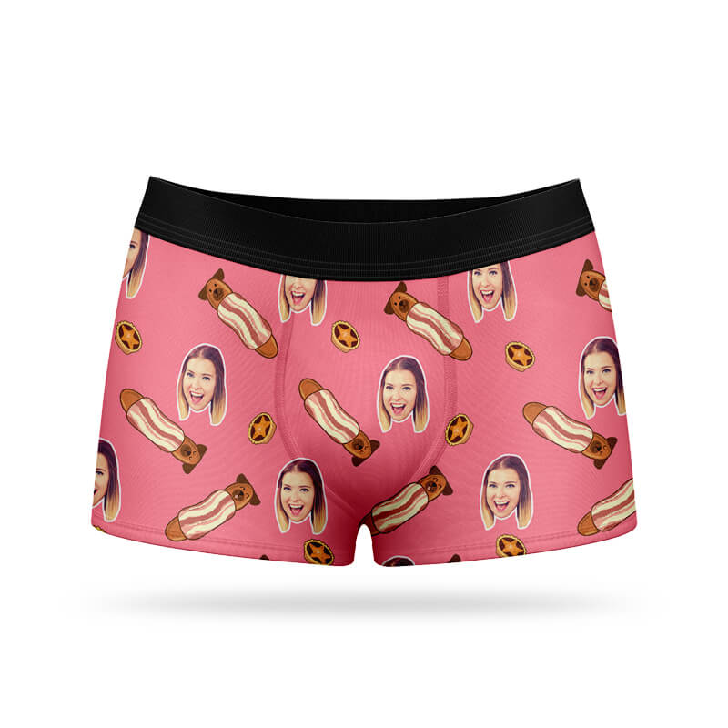 Pugs In Blankets Face Boxer Shorts