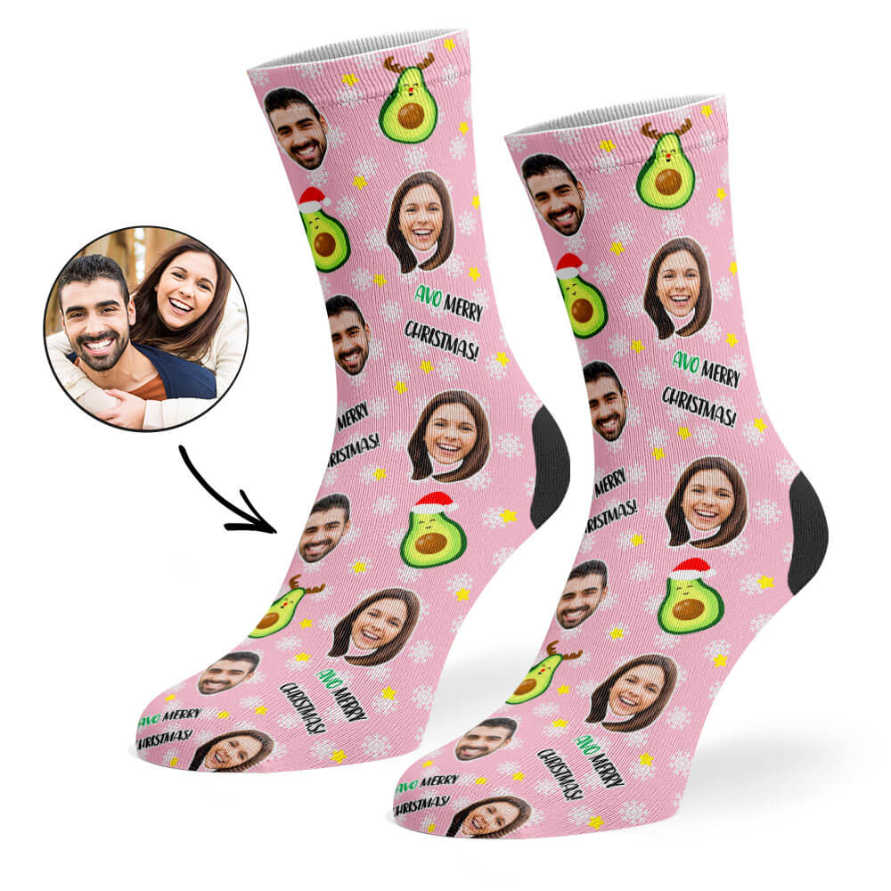 Avo Merry Christmas Face Socks