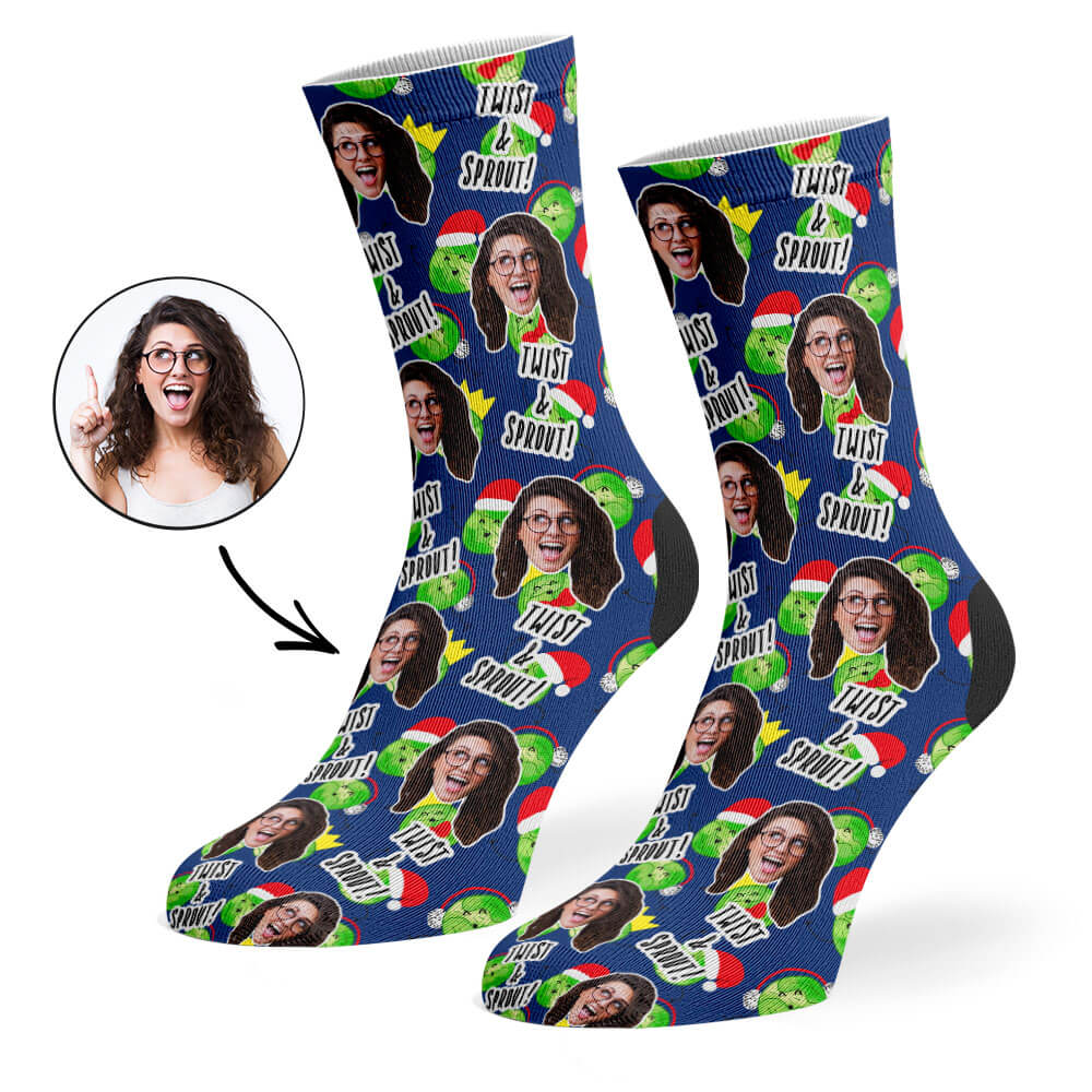 Twist & Sprout Face Socks