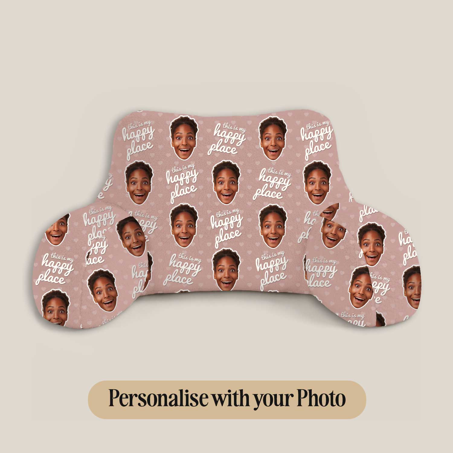 Personalised This Is My Happy Place Cuddle Cushion