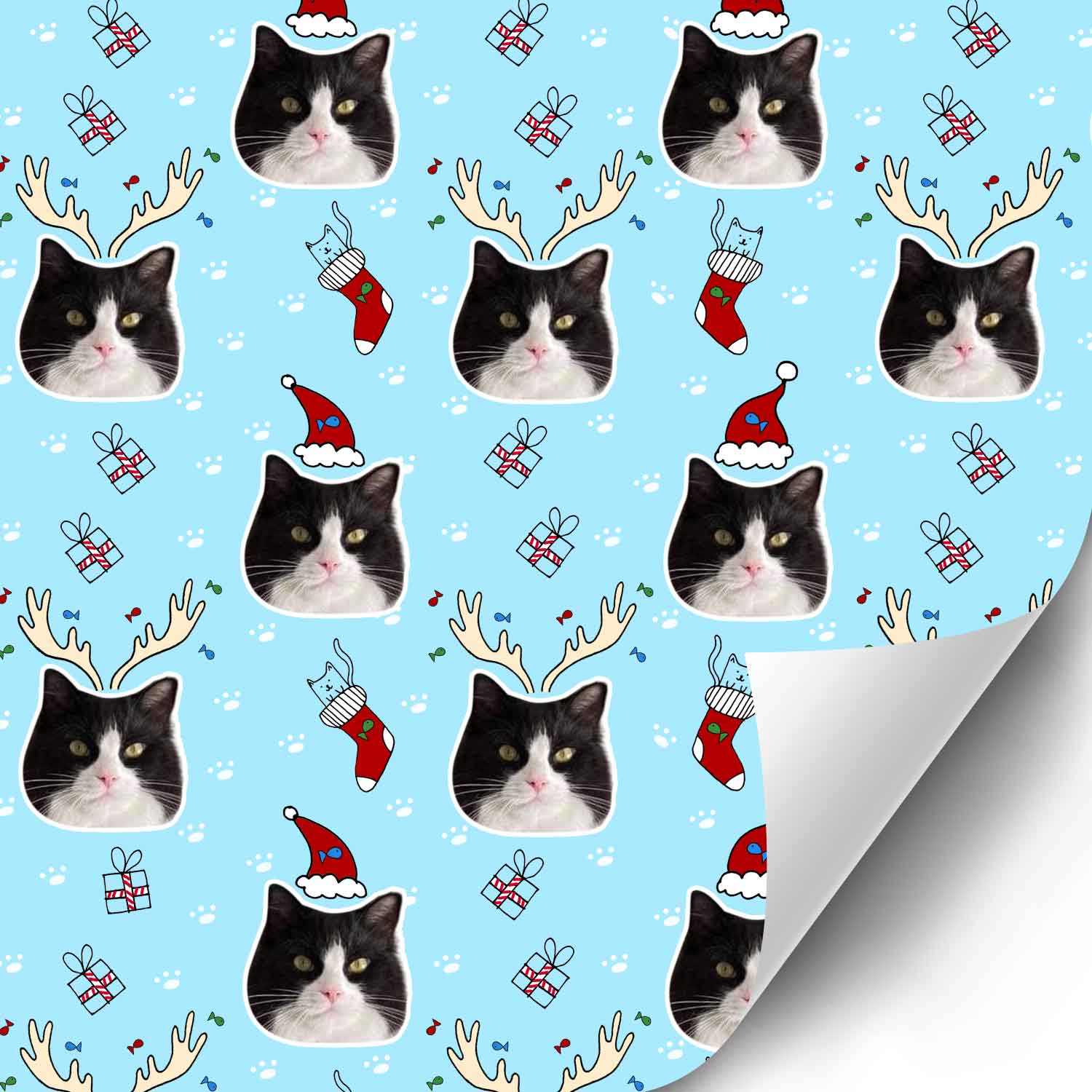 Christmas Cat Wrapping Paper